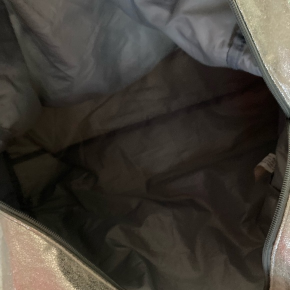 Justice metallic silver duffle like new! - Picture 4 of 5